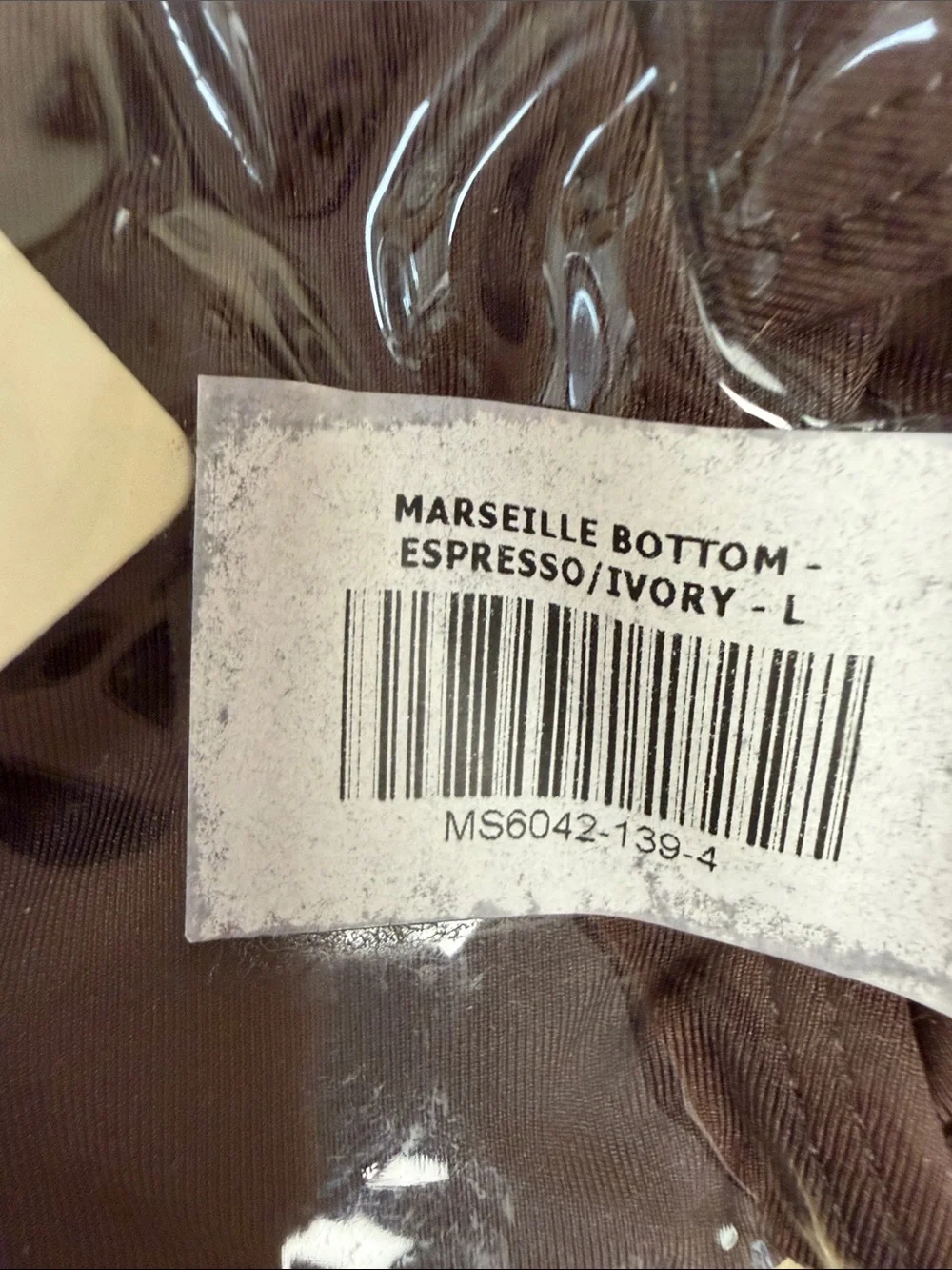 MONDAY SWIMWEAR MARSEILLE BOTTOM ESPRESSO/IVORY - L